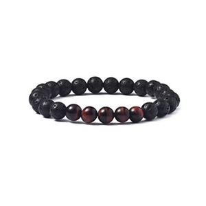 Wholesale <strong>Multicolor</strong> Natural Healing Balance Beads <strong>Diffuser</strong> 5 Tiger Eye Lava Rock Stone Beaded Bracelets - Product Image 4