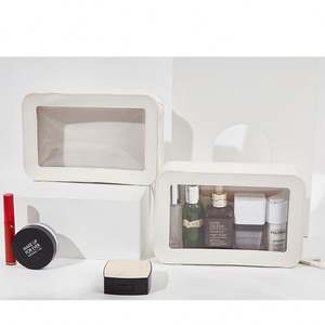 Sac cosmétique transparent en PVC personnalisé, sac de voyage étanche, boîte à maquillage transparente en PVC, sac de toilette personnalisé, sac à maquillage en cuir PU personnalisé - Product Image 2