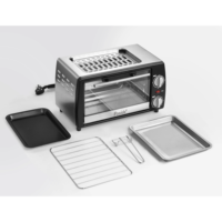 Four électrique 10L750W Mini four à pizza avec plaque de cuisson sur le four supérieur électrique