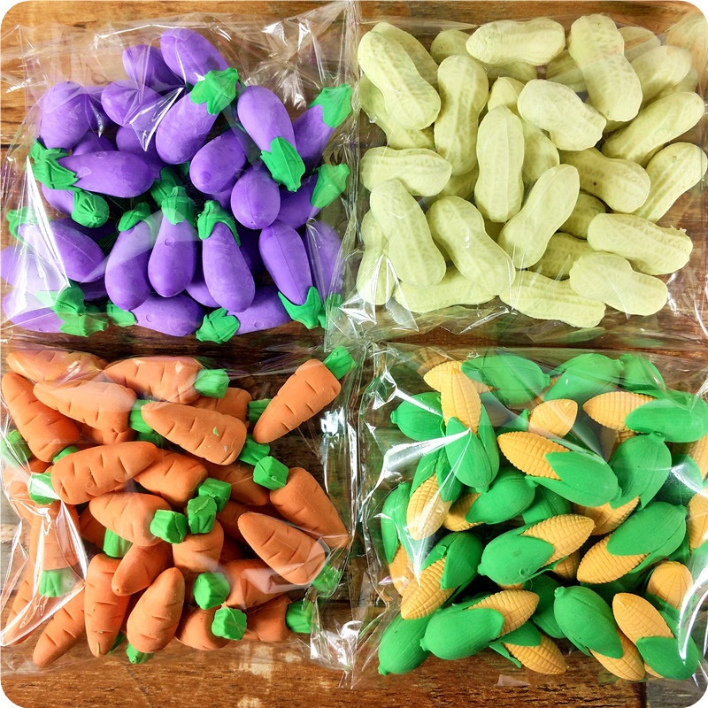 Карандаш с фруктовым ластиком, кавайный ластик, канцелярские принадлежности, школьный ластик в ассортименте, пазл с едой, карандаш в форме овощей, Ластики для вечеринок, сувениры