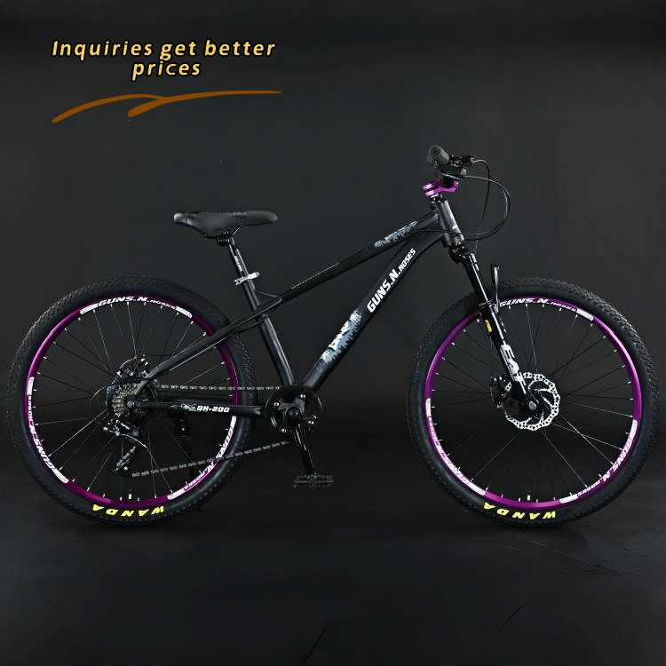 Цикл передач MTB высокогорный велосипед Удобный 7-ступенчатый 26/24 дюймов Гидравлический дисковый тормоз стальной сплав алюминиевая рама