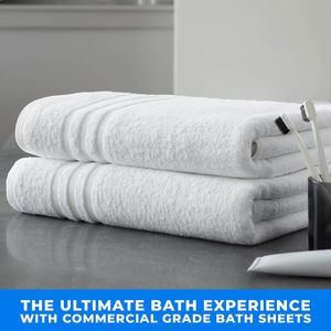 Serviettes de bain tissées 100 % coton pour adultes, 70x140cm, 400-1000gsm, écologiques, durables, certifiées ISO9001, résistantes à l'eau de Javel, pour usage hôtelier - Product Image 2