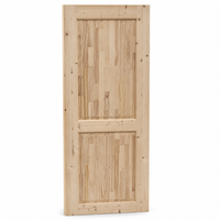 Slab Pintu 2 Panel Kayu Spruce Solid 84 inci, Pintu Interior 1,38 inci untuk Kamar Tidur, Gudang & Kantor, Gaya Kolonial Farmhouse (Hanya Slab)