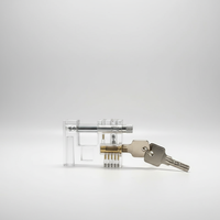 Ensemble d'outils de crochetage de cadenas anti-rouille transparent dernier cri avec déverrouillage par empreinte digitale, extracteur de clés, crochetage de serrures, kit de serrurier par HUANYUSUPPLY