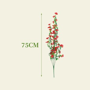 Flor Artificial Js de una Sola Rama, 75 cm, Roja, de Poliéster, Decoración Ornamental para el Hogar, Bodas y Fiestas - Product Image 1