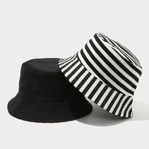 New Stripe Spring Summer Bucket <b>Hat</b> Girls Outdoor Sunshade Bucket <b>Hat</b> - Product Image 3