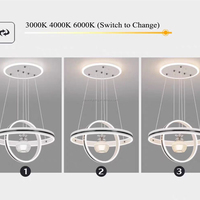 Lustre suspendu de plafond 220V 160W 3CCT pour salon, modèle 2025