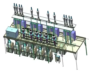 Planta completa para fresadora de trigo 50TPD na Tanzânia, moinho de rolo de moagem