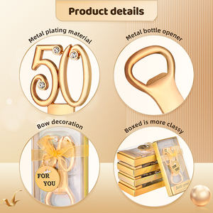 Décapsuleur en forme de chiffre pour <span class=keywords><strong>anniversaire</strong></span> (10e, 15e, 20e, 30e, 40e, 50e, 60e, 70e, 80e), cadeau de fête avec boîte, vente en gros - Product Image 2