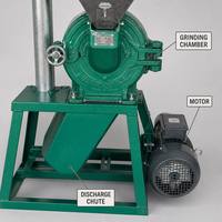 Moulin à riz, haricots et maïs à moteur essence / Petite machine à farine électrique domestique / Broyeur de céréales