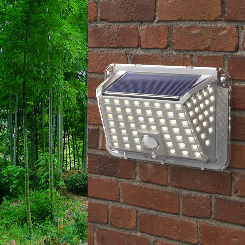 Стенна соларна лампа, 90 SMD светодиода, сензор за движение, IP65 - eMAG.bg