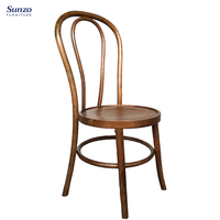 Chaise Thonet en bois courbé de noyer en bois massif pour événement de mariage chaise de salle à manger