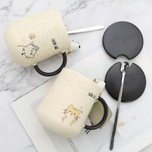 Mug en céramique créatif 3D, animal peint à la main, dessin animé, chat mignon, grande capacité, mug à café pour le petit-déjeuner - Product Image 3