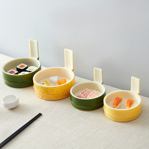 Fourniture de vaisselle, de plateaux à sashimi, de plats de fruits de mer et de plats à sushi avec poignées pour les hôtels japonais, les restaurants de hot pot et autres. - Product Image 3