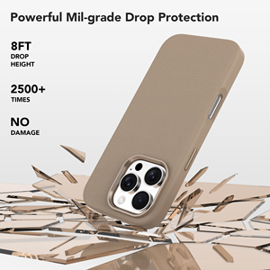 Soonleader Hot Force Vente Chaude PU Cuir + <span class=keywords><strong>Silicone</strong></span> Pare-chocs Magnétique Sans Fil Charge Mobile Téléphone Cas pour iPhone 16 Pro Max - Product Image 2