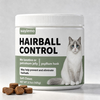 Waylemo OEM ODM Marque Privée – Friandises à Mâcher Douces pour Chats Contre les Boules de Poils – Formule Digestive Multivitaminée à Base de Fibres de Psyllium – Vente en Gros