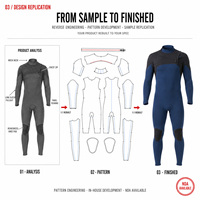 Traje de Neopreno Personalizado de 3/2 mm para Hombre, con Cierre en el Pecho, para Surf y Buceo, con Rodilleras, OEM, Manga Larga, para Adultos