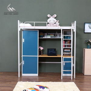 سرير نوم حديث متين من الفولاذ المعدني لسرير النوم المدرسي سرير بطابقين إطار حديدي لشقة غرفة نوم سرير شخصي - Product Image 2