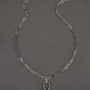 Chaînes en acier inoxydable personnalisées en gros pour femmes et hommes, colliers tendance, bijoux de corps pour anniversaires, ne se décolore jamais - Product Image 3
