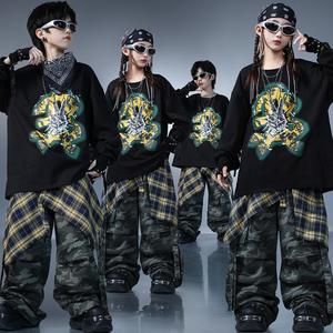 Conjunto de Baile Hip Hop Jazz Personalizado 2026 para Niños, Traje de Actuación para Niñas, Disfraz de Espectáculo de Percusión Estilo Urbano para Niños - Product Image 1