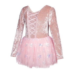 उच्च गुणवत्ता वाले मखमली नृत्य पोशाक बच्चों के साथ बैलेट लयार्ड लड़कियों राजकुमारी पोशाक - Product Image 6