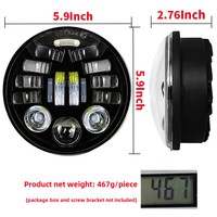 Nouveauté pour Harley : Phares LED Caterpillar Wrangler de 5,75 pouces, phares avant modifiés pour moto tout-terrain, tension 6V