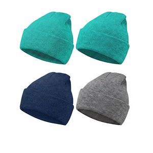 Unisex Solid Color Beanie Hat 100% Acrylic Knitted <b>Winter</b> <b>Cap</b> for Adults Casual Wear 56-58CM Head Circumference - Product Image 2