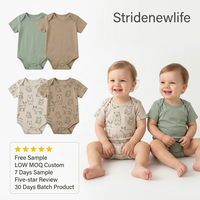 Ensembles de vêtements pour bébé à manches courtes 100% coton, barboteuse bébé, body bébé, barboteuse tricotée pour nourrisson, vente en gros 3M-24M
