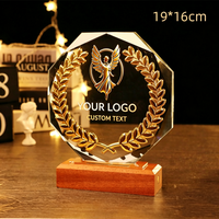 Nouveaux Produits 2026 – Trophée en Cristal Personnalisable DIY avec Base LED – Souvenir et Récompense en Cristal