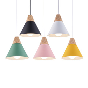 Lampadario da comodino tavolo da pranzo morden nordic colorato lampada a sospensione in legno <span class=keywords><strong>antico</strong></span> rotondo lampade a sospensione <span class=keywords><strong>cucina</strong></span> appesa - Product Image 1
