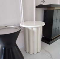 Table basse en bois pour salon, table basse design, table d'appoint ronde