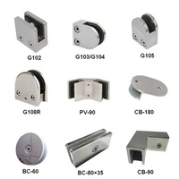 Support de fixation en acier inoxydable pour verre, à angle de 90 degrés, à fixer au mur