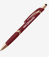 Stylos à bille promotionnels haut de gamme avec logo personnalisé, accent rose doré, fournitures de bureau