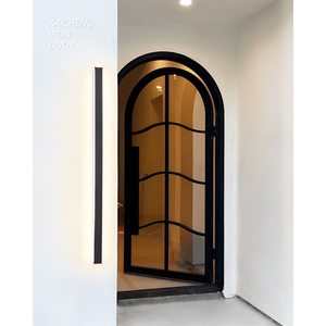 Design arqué, meilleure vente, porte d'entrée simple élégante en <span class=keywords><strong>fer</strong></span> forgé - Product Image 3