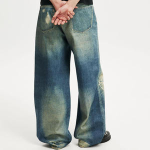 Pantalones Vaqueros Retro Americanos para <span class=keywords><strong>Hombre</strong></span>, Estilo Cowboy, Rotos, Holgados, <span class=keywords><strong>de</strong></span> Cintura Media, Casuales, Rectos, <span class=keywords><strong>de</strong></span> Pierna Ancha - Product Image 2