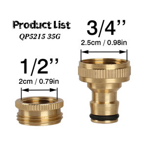 3/4 pouces cuivre matériel tuyau d'arrosage tuyaux en plastique raccord fermé connecteur rapide ensemble peint traitement de Surface pour outils de jardin - Product Image 2