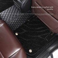 Tapis de sol de voiture anti-poussière à couverture intégrale pour BMW, double couche en cuir Nappa, tapis étoilé