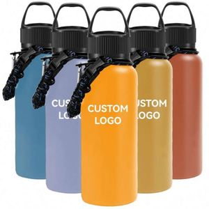 High Quality 500ml/750ml/1L Stainless Steel Water Bottle Custom Logo Vacuum <b>Insulated</b> Bottle With Handle - Product Image 6