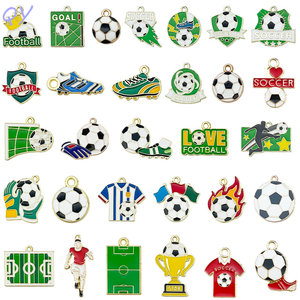 QY wholesale Soccer Theme Zinc Alloy Keychains With Ball Jersey <b>Shoe</b> And Player Charms Collectible Toy Gift - Product Image 5