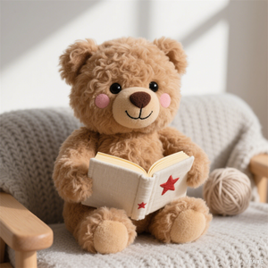 Lecture personnalisée ours en peluche jouet amusant dessin animé animal en peluche poupée accompagnant la guérison poupée cadeau vente directe d'usine - Product Image 2