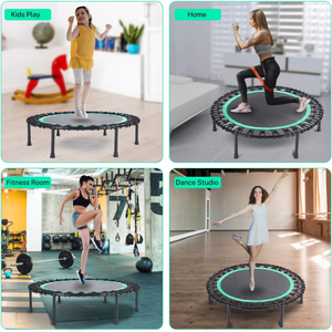 Trampolín de Fitness Plegable y Silencioso CZFIT de 48 Pulgadas con Cuerdas Elásticas de Alta Resistencia de 550 Libras, Forma de U Ajustable, Unisex - Product Image 5