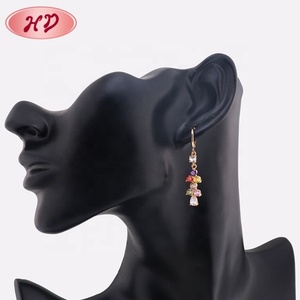 ของขวัญวันครบรอบแต่งงาน ต่างหูยาวทองคำชมพู 18K สำหรับผู้หญิง มีจำหน่าย - Product Image 3