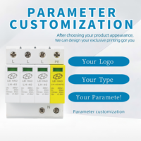 Parafoudre industriel LeiHao CE T2 AC SPD 4P 20KA 40KA 255V 385V PBT pour systèmes solaires basse tension