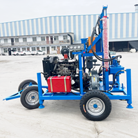 Nouvelle machine de forage de puits d'eau sur roues personnalisée 2026 de 61 CV, portative, pour des forages jusqu'à 200 m de profondeur
