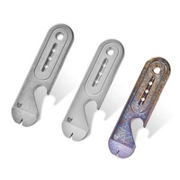 Mini-outil de levier en alliage de titane EDC, décapsuleur portable porte-clés, motif personnalisé, outil de poche extérieur, logo personnalisé