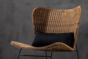 Ajunion เก้าอี้หวายสานหรูหราเป็นครั้งคราวเก้าอี้สวนเก้าอี้พักผ่อนขี้เกียจเก้าอี้เลานจ์สำหรับระเบียงสวนกลางแจ้ง - Product Image 6