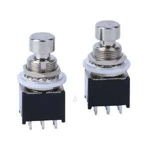 Metal Plastic Terminal On-On Latching Guitar Effect Pedals Electric 9Pin Pcb Small Guitar Foot Switch