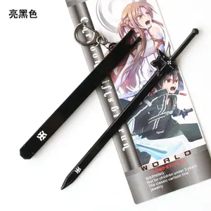 Anime Sleutelhanger Kleurdoos Pakket Kirigaya Kazuto Asuna Metalen Hanger Zwaard Kunst Online Wapen Zwaard Sleutelhanger