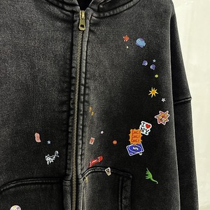 Sudadera con capucha personalizada para hombre, de alta calidad, estilo urbano, informal, con pedrería, para uso diario, al por mayor. - Product Image 4