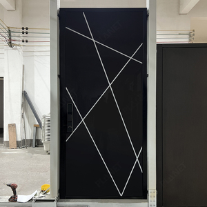 Porta d'Ingresso <span class=keywords><strong>in</strong></span> Alluminio dal Design Moderno, Porte di Sicurezza <span class=keywords><strong>in</strong></span> MDF e Alluminio per Case, Direttamente dalla Fabbrica - Product Image 5
